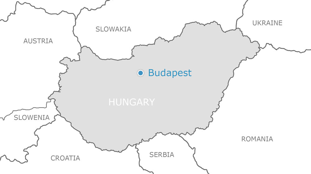 ungarn-budapest-map